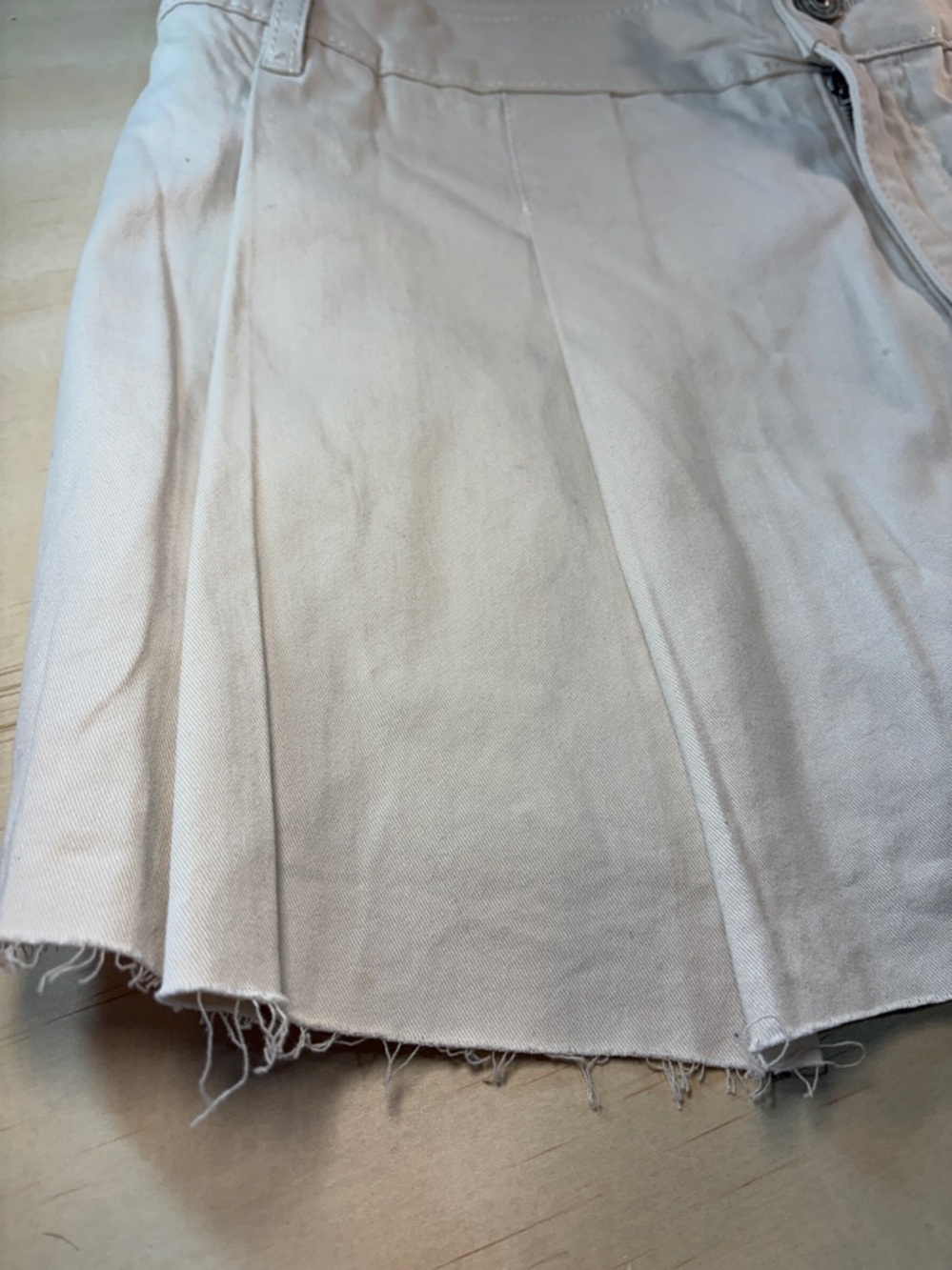 Rewash Pleated Mini Skort Tan Raw Edge Sz 13 NWT - Picture 6 of 12